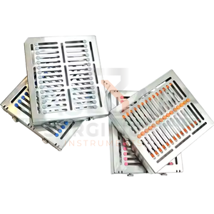 Caja de bandeja de casete de esterilización Dental de tipo desmontable Fuente de alimentación manual de capacidad alemana de 15 instrumentos de SurgiRight - Product Image 4