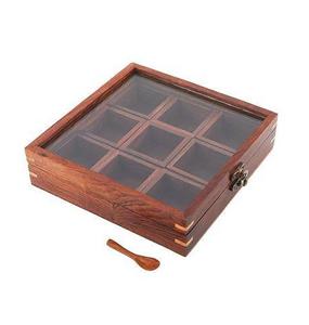Juego de cajas Masala de madera hechas a medida de alta demanda, utensilios de cocina, herramientas para hierbas y especias del fabricante indio, caja de hierbas redondeada. - Product Image 4