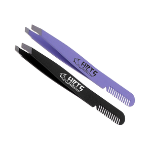 Meilleur ensemble de pinces à épiler de luxe en acier inoxydable, pointe inclinée, poignée confortable, durable, léger, réutilisable, personnalisable - Product Image 1