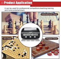 LEAP Horloge d'échecs Minuterie d'échecs numérique professionnelle pour jeux de société Minuterie avec fonction d'alarme Noir (Official Store)