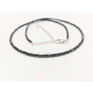 Black Diamond 2.2-2.7 mm Beaded <b>Necklace</b> 16 Inches Classic Bohemia Religious Styles Featuring Natural Sparkling <b>Quartz</b> Pearl - Product Image 2