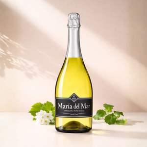 Vino Espumoso Blanco Semidulce Maria del Mar, Airen y Tempranillo, 9.5% ABV, Vino Espumoso Español, 750 ml - Product Image 3