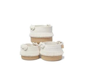 Panier de rangement élégant en macramé tissé à la main à la perfection et idéal pour l'organisation décorative et fonctionnelle de la maison - Product Image 4