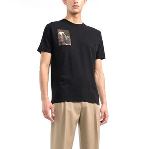 Camiseta de algodón 100% para hombre, la mejor calidad, cómoda, de gran tamaño, técnica de serigrafía personalizada, patrón sólido - Product Image 3