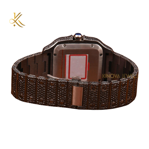 Montre de luxe en diamant Moissanite pour hommes avec artisanat haut de gamme conçu pour ceux qui apprécient l'élégance - Product Image 3