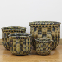 Pots de fleurs et jardinières AuroraPots modernes, minimalistes et écologiques en fibrociment peint, avec trou de drainage, pour la maison – Fournisseur Vietnamien