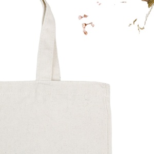 Sac fourre-tout en toile à rayures personnalisées tissu brodé en coton sac à provisions de luxe en cuir véritable vintage ciré - Product Image 4