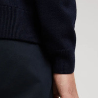 Pull en maille 100 % coton unisexe à demi-zip, respirant, col montant, manches longues, décontracté, léger, personnalisable