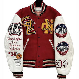 Chaqueta universitaria de lona personalizada para hombre 2025 con cuello levantado bordado, ropa de calle de invierno, chaqueta con letras de béisbol, nuevo diseño - Product Image 2