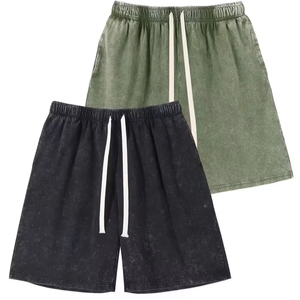 Pantalones Cortos Deportivos Transpirables para Hombre, Lavado Ácido, con Cordón, Holgados, Casuales, Cómodos, para Primavera, Verano, Actividades al Aire Libre - Product Image 1