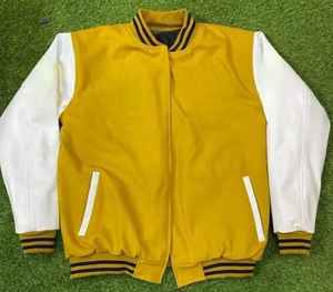 Veste universitaire vintage personnalisable 100% laine réversible XS Broderie 3D Bouton en denim Hiver Service OEM disponible - Product Image 5