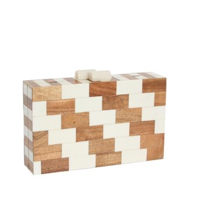 Bolsos de mano de noche de resina hechos a mano con cierre magnético de patrón de piedra de Uttar Presprad-uso diario al por mayor disponible - Product Image 3