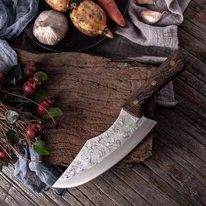 Cuchillo de carnicero de cocina para deshuesar al aire libre con estilo de calidad superior hecho a mano con funda de cuero y mango de madera - Product Image 2