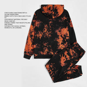 Conjunto de Sudadera con capucha unisex Tie-Dye 100% algodón tinte ecológico tela suave y transpirable opciones de marca personalizadas para mayoristas - Product Image 3