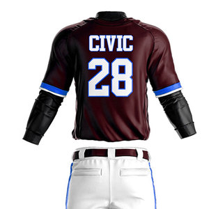 Newest Style Custom Polyester Made Baseball Jersey Uniform Plain Regular <b>Fit</b> And Top Quality Stitching Baseball Uniforms - Product Image 5
