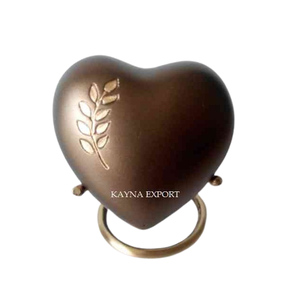 Urna de Corazón con Recubrimiento de Peltre, Nueva Urna Decorativa Grabada con Acabado Rojo para Cenizas Humanas, Último Diseño de Urnas de Peltre para Funerales - Product Image 4