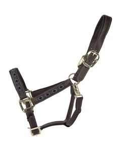 Leather <b>Halter</b> Pearls in Brown/silver - Product Image 6