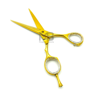 Ciseaux de coupe de cheveux pour hommes et femmes en acier inoxydable plaqué or Ciseaux de coiffeur à lames tranchantes pour droitier Ciseaux de coiffeur faciles à utiliser - Product Image 3