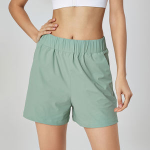 PIHA SPORTS <b>Women's</b> Elastic Waist Shorts High Waist Quick Dry Anti-Wrinkle Casual Summer Sportwear Loose Fit Solid Color 100% - Product Image 1