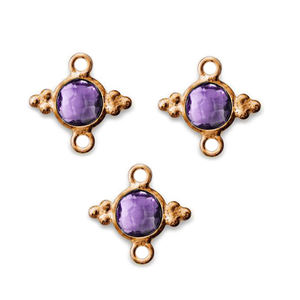 Venta caliente 4mm Tiny Black Rutiled Birthstone Pendant 925 Sterling Silver con Gold Vermeil Rodio Plating Fine Pendants Charms - Product Image 6