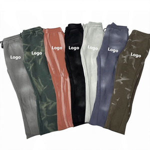 Người Đàn Ông Thời Trang Phố Flare Mồ Hôi Quần Tùy Chỉnh Flare Thể Thao Khởi Động Cắt Giảm In Đau Khổ Rửa Axit Flare Chắp Vá Mồ Hôi Quần - Product Image 3