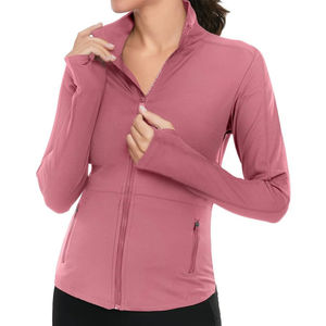 Wholesale <b>Workout</b> Multi Colors Sport Wear Comfortable Design Yoga Top Zip-up <b>Jacket</b> With Pocket jogging wear Yoga <b>Jackets</b> - Product Image 1