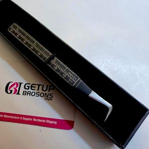 Pince à épiler GETUP BROSONS IMPEX en acier inoxydable, revêtement noir, 90 degrés, volume de préhension, précision 10 mm, pointe lisse - Product Image 4