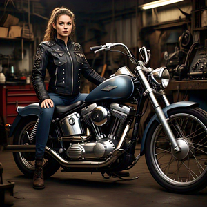 แจ็กเก็ตขี่มอเตอร์ไซค์หนัง PU สำหรับผู้หญิง, เสื้อโค้ทหนังวินเทจแบบซิปขึ้นปกตั้ง - Product Image 5