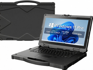 แล็ปท็อป N14T ขนาด 14 นิ้ว ทนทาน แข็งแรง ใช้หน่วยประมวลผล Intel Core i5-1135G7 แรม 16GB  SSD 256GB ระบบปฏิบัติการ Windows 11 Pro สำหรับงานอุตสาหกรรม มาตรฐาน IP65 - Product Image 1