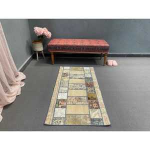 Turkish Vintage Rug 2.3x4.6 ft, <b>Red</b> Southwestern <b>Wool</b> Rug - Product Image 5