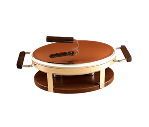 Casserole pour buffet de forme personnalisée Chauffe-plat Base en bois Buffet pour hôtel Finition argentée Réchauffeur pour la maison et fête Casserole - Product Image 1