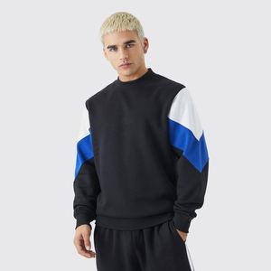Sweat-shirt à capuche surdimensionné en coton 100% pour homme, avec logo personnalisé sur le devant, taille plus, couleur contrastée, hiver, anti-boulochage et écologique - Product Image 1