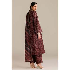 Ensemble imprimé numérique en soie 3 pièces JAZMIN pour femme : chemise, dupatta et pantalon - BIC-002 - Product Image 3