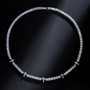 La Cadena de tenis Hip Hop más moderna en plata de ley 925 con diamantes de moissanita chapados en oro, claridad VVS, eleva tu presencia - Product Image 6