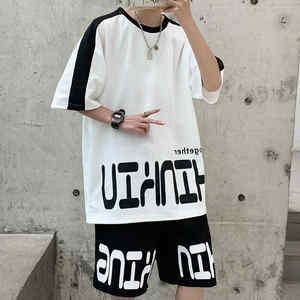 Traje deportivo de ocio de verano para hombre, camiseta de manga corta y pantalones cortos, chándales de ocio para correr, conjunto de 2 piezas - Product Image 4