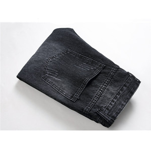 Fabricant de pantalons jeans pour garçons jeans de marque slim pour hommes délavés classiques pantalon en jean skinny de grande taille pantalon de marque - Product Image 5