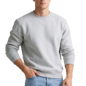 Fit Regular Style Men-s Pullover Sudadera Heavyweight Custom Logo Color sólido 100% Basics Sudadera de mezcla de algodón para hombres - Product Image 5