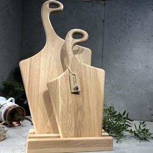 Planche à découper en bois de teck avec poignée en bois pour cuisine planche à découper moyenne cadeaux en bois - Product Image 4