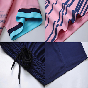 เสื้อทีมฟุตบอลเยาวชนเสื้อแห้งเร็วเสื้อเจอร์ซีย์ฟุตบอลสีชมพู - Product Image 3