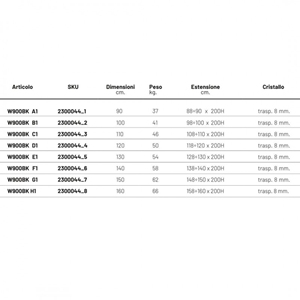 Ix 130 cm Box doccia cabina regolabile Iris W900BK 8 mm cristallo nero con parete per docce - Product Image 4