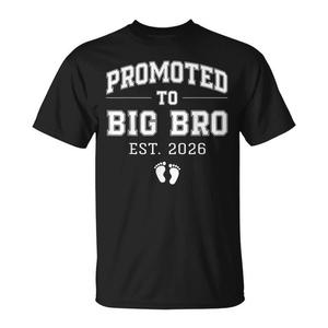T-shirt personnalisable « 2026 Varsity First Time Big Bro » pour frères d'armes – Promu au rang de Big Bro - Product Image 1