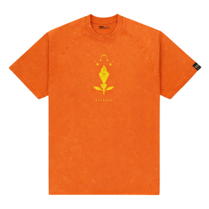 เสื้อยืดผู้ชายสีส้มฟอก 100% ผ้าฝ้าย สไตล์วินเทจ ลำลอง สตรีทแวร์ เนื้อผ้านุ่ม ระบายอากาศดี เหมาะสำหรับใส่ในชีวิตประจำวันในเมือง - Product Image 2