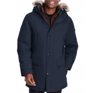 Veste parka pour homme grande taille, imperméable, pour l'extérieur, toute l'hiver, coupe-vent, capuche réglable, vêtement d'extérieur épais, style long - Product Image 2
