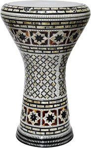 Gawharet El Fan GF-17-OCE 17,5 pouces, Darbuka géométrique en aluminium et coquille, édition classique orientale, son professionnel artisanal - Product Image 6