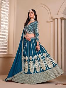 Lehenga choli ผ้าที่ดีที่สุดในอินเดีย dupatta และเสื้อปักลายเสื้อ - Product Image 4