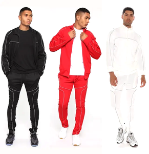 ชุดวอร์มเข้ารูปสำหรับผู้ชายชุดวอร์มสีพื้นสำหรับวิ่งชุดวอร์มเล่นกีฬาออกแบบโลโก้ได้ตามต้องการ - Product Image 2