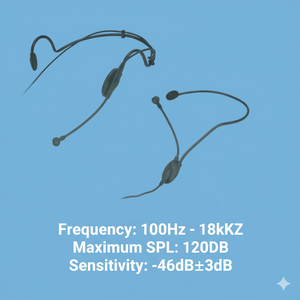 Micro đeo đầu nhạy cảm 100HZ-18KHZ dành cho câu lạc bộ thể dục - Product Image 3