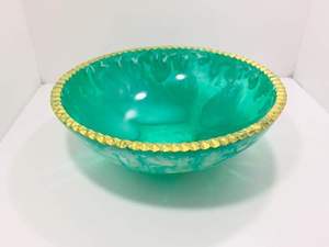 Tazón Decorativo de Resina de Diseño Moderno Pulido de Alta Calidad, Ecológico, Duradero, con Patrón Floral Único para Decoración del Hogar y Fiestas - Product Image 4