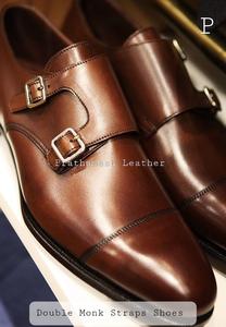 Softness Leather Monk <b>Straps</b> Dress Shoes Luxury Design Round Toe Upper Office Use Autumn Seasons Premium Shoes Stylish Mens Shoe - Product Image 3