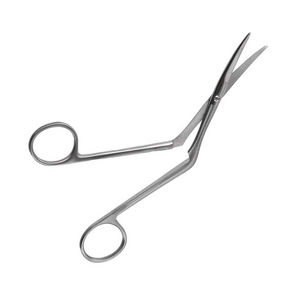 Venta al por mayor de 140mm de acero inoxidable Fomon Dorsal tijeras nasales vástago en ángulo ENT cirugía tijera Manual fuente de alimentación precio barato - Product Image 6